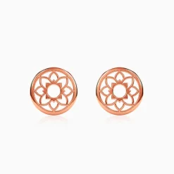 Rose Gold Sunpetal Filigree Earrings