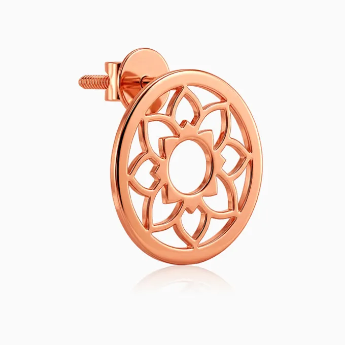 Rose Gold Sunpetal Filigree Earrings