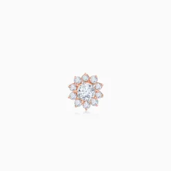 Rose Gold Sunstar Lab Grown Diamond Nose Pin