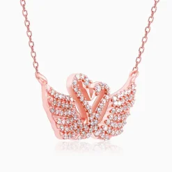 Rose Gold Swan Love Necklace
