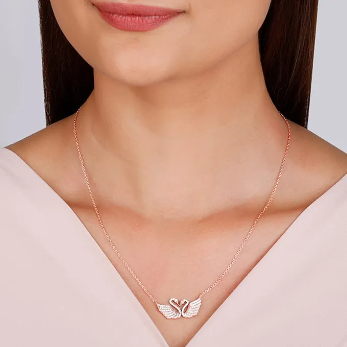 Rose Gold Swan Love Necklace