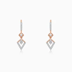 Rose Gold Swanky Diamond Earrings