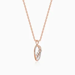 Rose Gold Sweet Alyssum Lab Grown Diamond Pendant