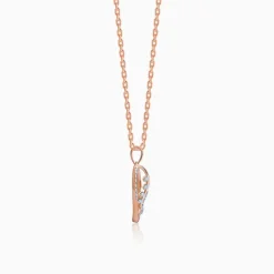 Rose Gold Sweet Alyssum Lab Grown Diamond Pendant