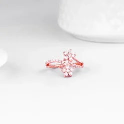 Rose Gold Swish of Shine Ring