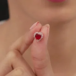 Rose Gold Take Me to Your Heart Studs