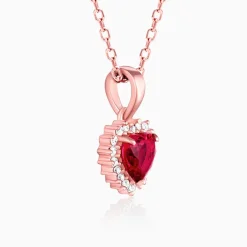 Rose Gold Take Me to Your Heart Pendant With Link Chain
