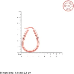 Rose Gold Tapered Hoop Earrings
