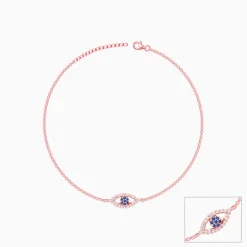 Rose Gold The Evil Eye Anklet