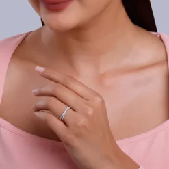 Rose Gold Thea Criss Cross Lab Grown Diamond Ring