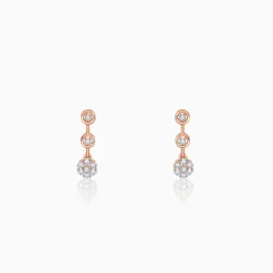 Rose Gold Three Graces Lab Grown Diamond Earrings