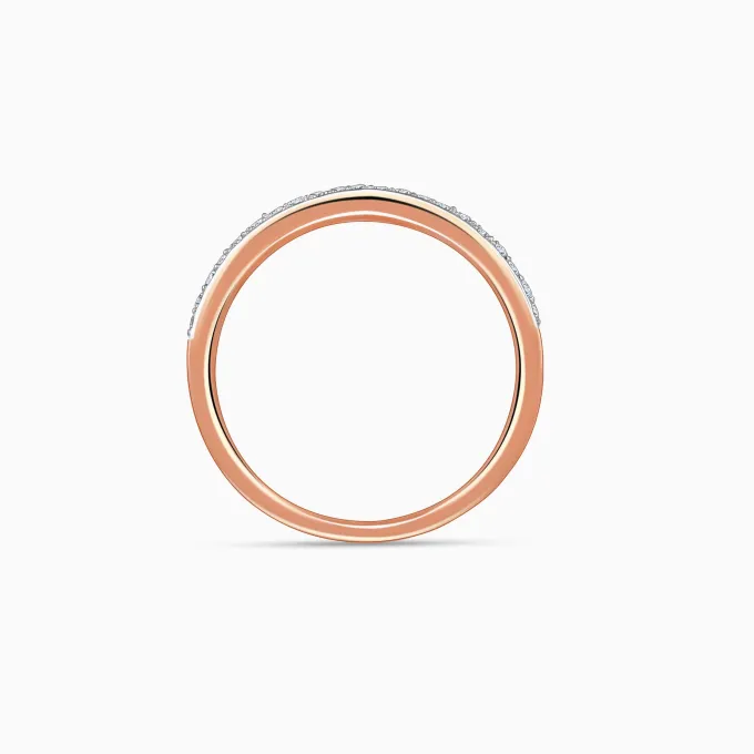Rose Gold Tiara Crown Lab Grown Diamond Ring
