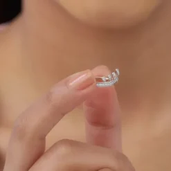 Rose Gold Tiara Crown Lab Grown Diamond Ring