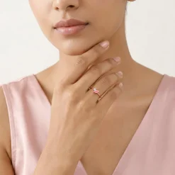 Rose Gold Toi et Moi Ring (Size 12)