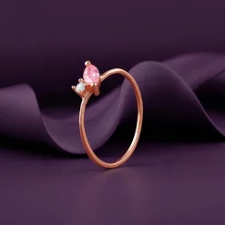 Rose Gold Toi et Moi Ring (Size 12)