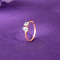 Rose Gold Toi Moi Solitaire Lab Grown Diamond Ring