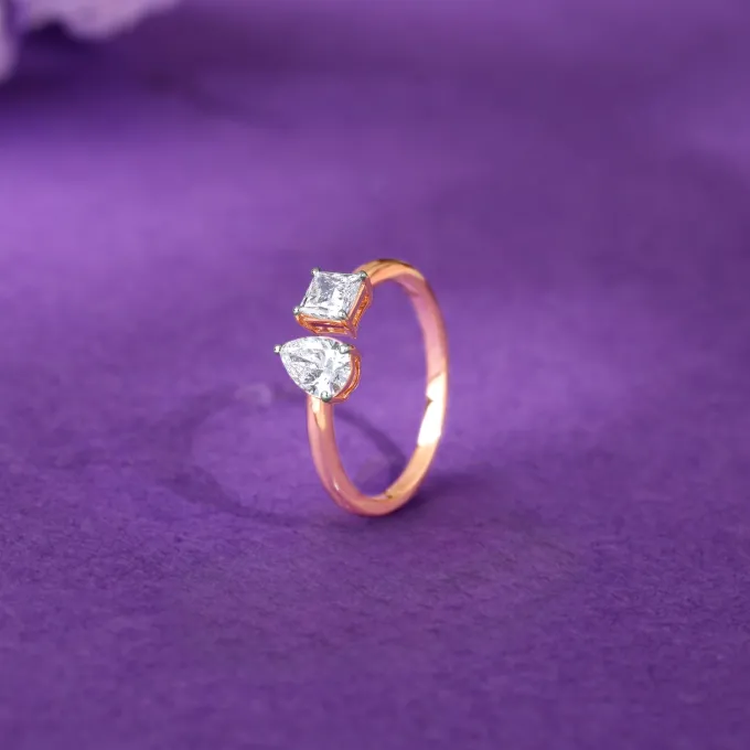 Rose Gold Toi Moi Solitaire Lab Grown Diamond Ring