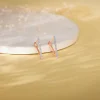 Rose Gold Trinity Lab Grown Diamond Studs