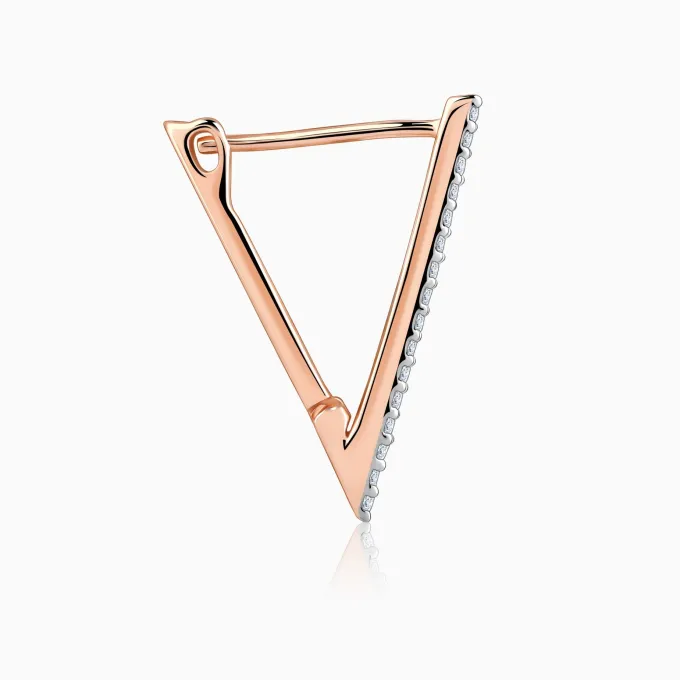Rose Gold Trinity Lab Grown Diamond Studs