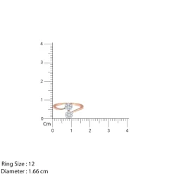 Rose Gold Twain Bouquet Lab Grown Diamond Ring