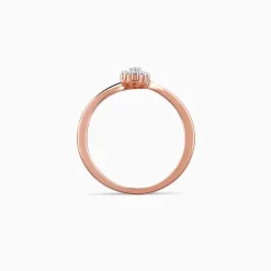 Rose Gold Twain Bouquet Lab Grown Diamond Ring