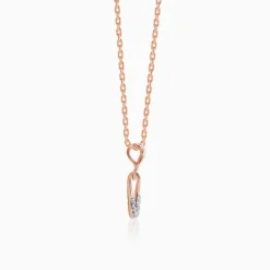 Rose Gold Twinkling Drops Diamond Pendant