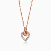 Rose Gold Twinkling Heart Lab Grown Diamond Pendant