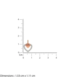Rose Gold Twinkling Heart Lab Grown Diamond Pendant