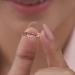 Rose Gold Twisty Turns Ring