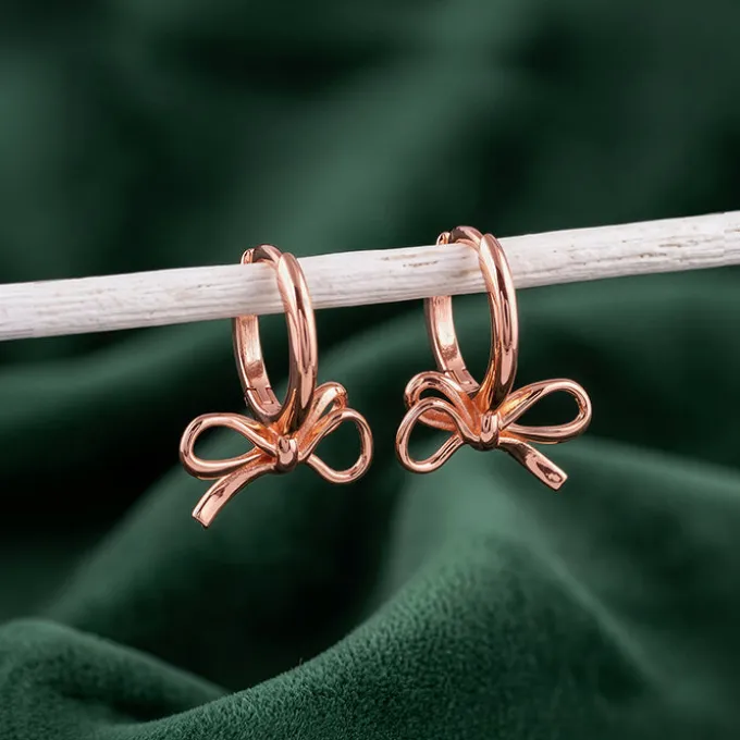 Rose Gold Velora Hoop Earrings