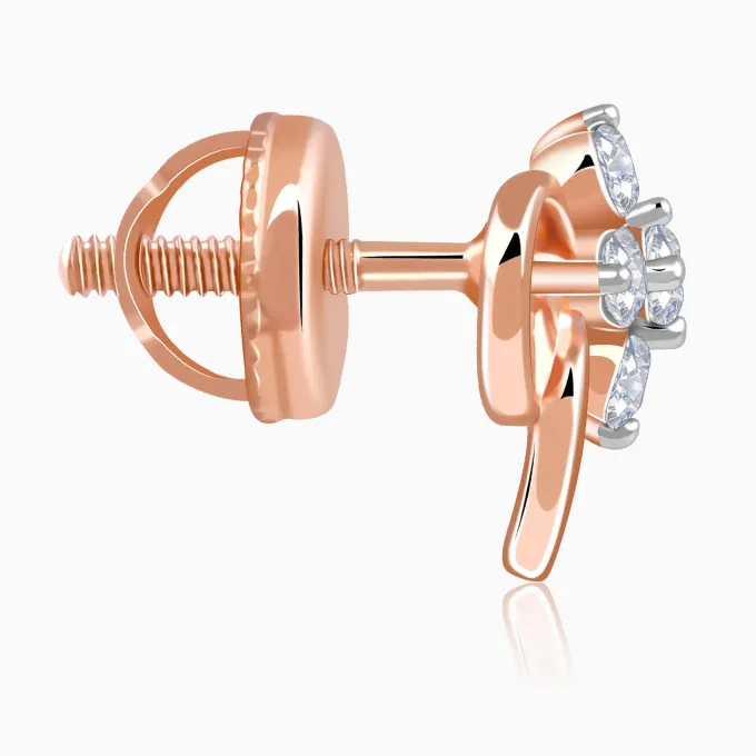 Rose Gold Velora Lab Grown Diamond Stud Earrings