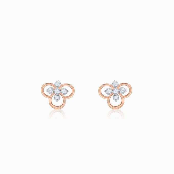 Rose Gold Velora Lab Grown Diamond Stud Earrings