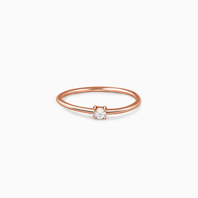 Rose Gold Velora Spark Ring