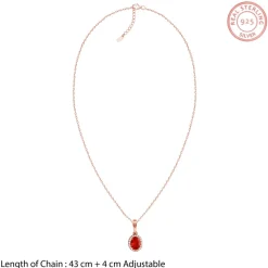 Rose Gold Vidhatri Pendant With Link Chain