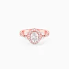 Rose Gold Wavy Oval Ring