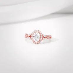 Rose Gold Wavy Oval Ring