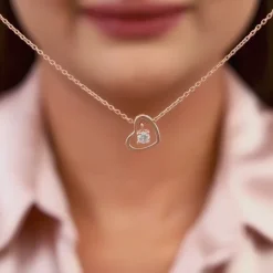 Rose Gold Whole Heart Necklace