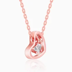 Rose Gold Whole Heart Necklace