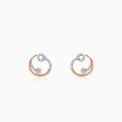 Rose Gold Wildflower Lab Grown Diamond Earrings