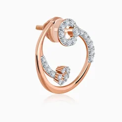 Rose Gold Wildflower Lab Grown Diamond Earrings