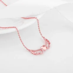 Rose Gold Wing It With Love Necklace