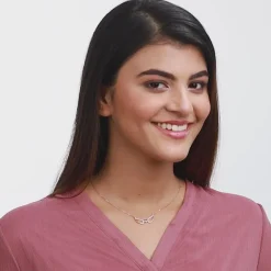 Rose Gold Wing It With Love Necklace