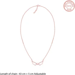 Rose Gold Wing It With Love Necklace