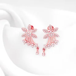 Rose Gold Wings of Shine Earrings