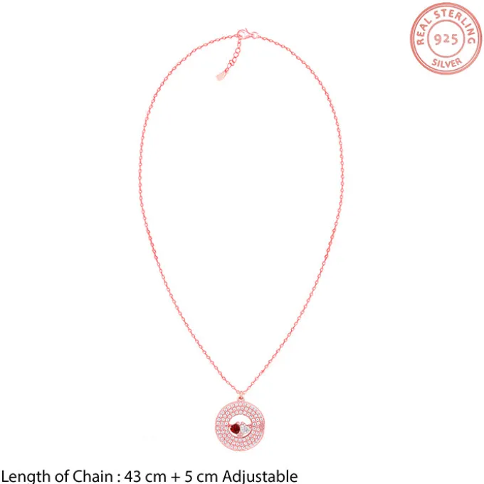 Rose Gold You & Me Pendant With Link Chain