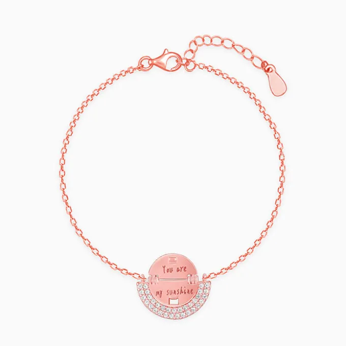 Rose Gold You Are My Sunshine Bracelet