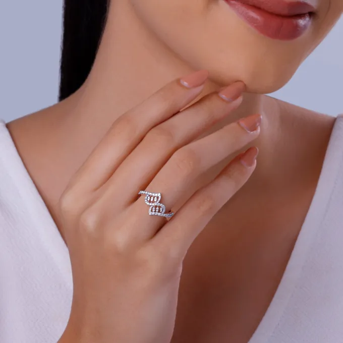 Rose Gold Zephyr Diamond Ring