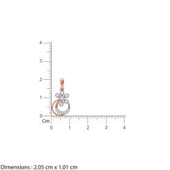 Rose Gold Zinnia Lab Grown Diamond Pendant