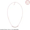 Rose Gold Zircon Arc Necklace