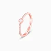 Rose Gold Zircon Epitome of Love Ring